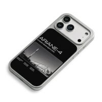 Ariane 4 ESA rocket launch iPhone 17 Pro Max Electroplated Silver Case2