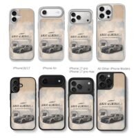 Aric Almirola 10 NASCAR car Chris Brown Phone Case Black Electroplated Silver For Iphone 11 To 17