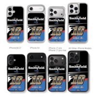 Aric NASCAR 10 Smithfield Ford Chris Brown Phone Case Black Electroplated Silver For Iphone 11 To 17