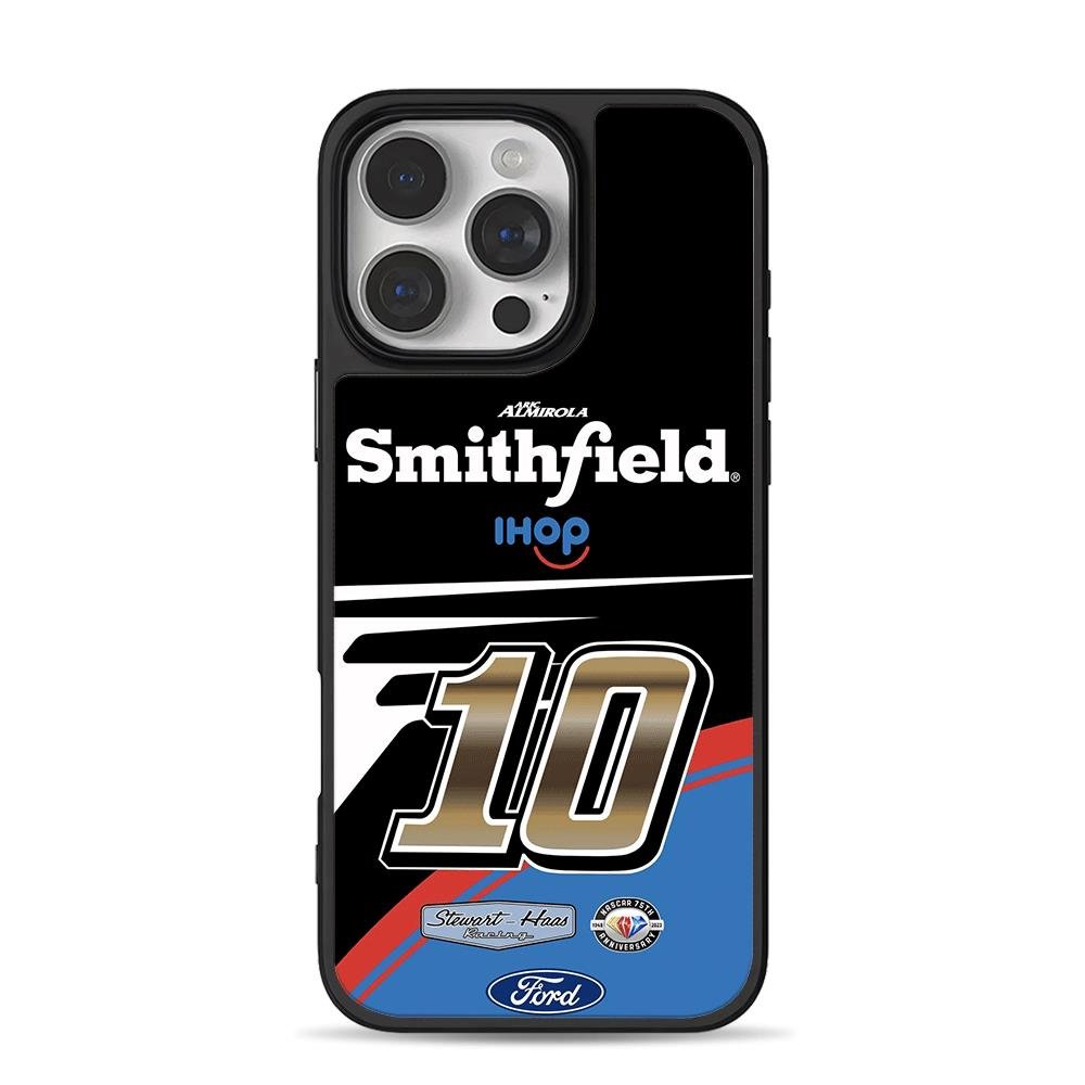 Aric NASCAR 10 Smithfield Ford iPhone 16 Pro Max Black Case Aric NASCAR 10 Smithfield Ford iPhone 16 Pro Max Black Case
