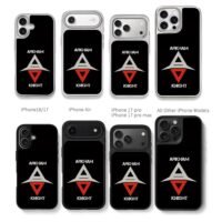 Arkham Knight logo with text Chris Brown Phone Case Black Electroplated Silver For Iphone 11 To 17