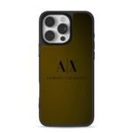 Armani Exchange AX dark olive iPhone 16 Pro Max Black Case