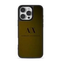 Armani Exchange AX dark olive iPhone 16 Pro Max Black Case