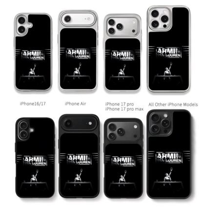 Armin van Buuren DJ on stage Chris Brown Phone Case Black Electroplated Silver For Iphone 11 To 17