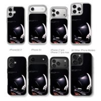 Artemis II astronaut helmet Chris Brown Phone Case Black Electroplated Silver For Iphone 11 To 17