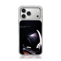 Artemis II astronaut helmet iPhone 17 Pro Max Electroplated Silver Case1