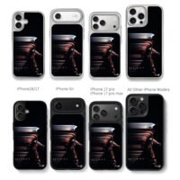 Artemis II motion blurred astronaut Chris Brown Phone Case Black Electroplated Silver For Iphone 11 To 17