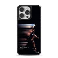 Artemis II motion blurred astronaut iPhone 16 Pro Max Black Case