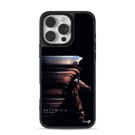 Artemis II motion blurred astronaut iPhone 16 Pro Max Black Case
