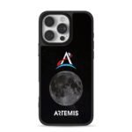 Artemis moon logo starry space iPhone 16 Pro Max Black Case