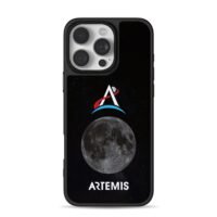 Artemis moon logo starry space iPhone 16 Pro Max Black Case