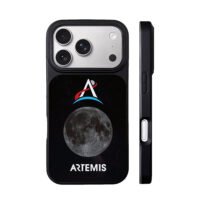 Artemis moon logo starry space iPhone 17 Pro Max Black Case