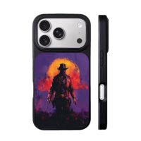 Arthur Morgan cowboy sunset iPhone 17 Pro Max Black Case