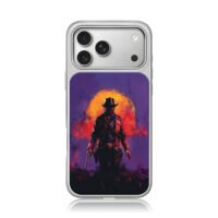 Arthur Morgan cowboy sunset iPhone 17 Pro Max Electroplated Silver Case1