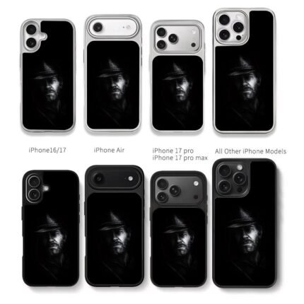 Arthur Morgan dark cowboy portrait Chris Brown Phone Case Black Electroplated Silver For Iphone 11 To 17