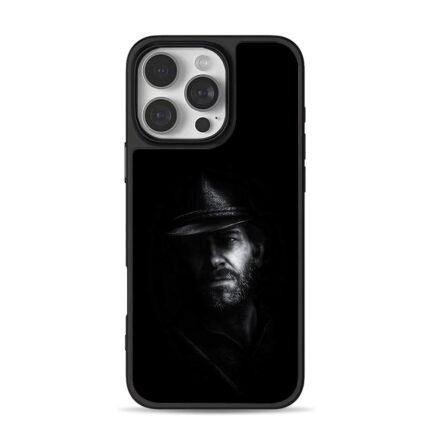 Arthur Morgan dark cowboy portrait iPhone 16 Pro Max Black Case