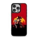 Arthur Morgan RDR2 cowboy gun art iPhone 16 Pro Max Black Case