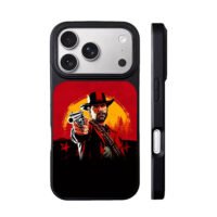 Arthur Morgan RDR2 cowboy gun art iPhone 17 Pro Max Black Case