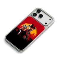 Arthur Morgan RDR2 cowboy gun art iPhone 17 Pro Max Electroplated Silver Case2