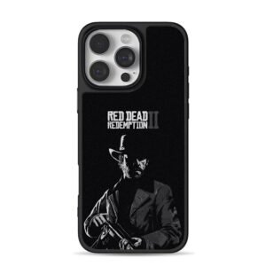 Arthur Morgan RDR2 gun art iPhone 16 Pro Max Black Case