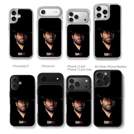 Arthur Morgan RDR2 Portrait Chris Brown Phone Case Black Electroplated Silver For Iphone 11 To 17