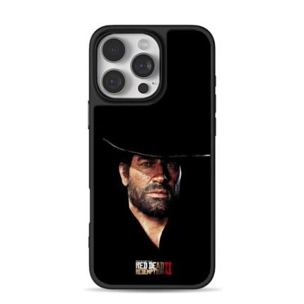Arthur Morgan RDR2 Portrait iPhone 16 Pro Max Black Case
