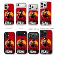 Arthur Morgan RDR2 poster art Chris Brown Phone Case Black Electroplated Silver For Iphone 11 To 17