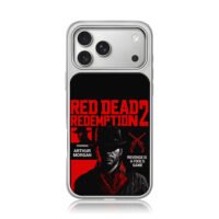 Arthur Morgan RDR2 revolver poster iPhone 17 Pro Max Electroplated Silver Case1