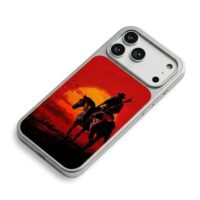 Arthur Morgan red sunset horse ride iPhone 17 Pro Max Electroplated Silver Case2