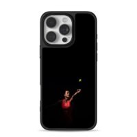 Aryna Sabalenka serving tennis iPhone 16 Pro Max Black Case