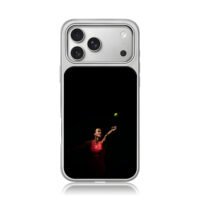 Aryna Sabalenka serving tennis iPhone 17 Pro Max Electroplated Silver Case1