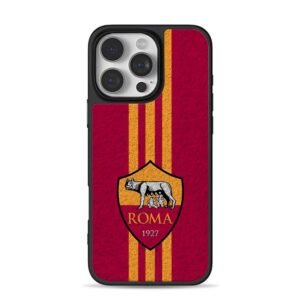 AS Roma FC logo she wolf twins iPhone 16 Pro Max Black Case