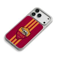 AS Roma FC logo she wolf twins iPhone 17 Pro Max Electroplated Silver Case2
