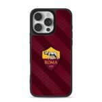 AS Roma logo maroon stripes iPhone 16 Pro Max Black Case