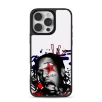 ASAP Rocky red star hiphop art iPhone 16 Pro Max Black Case