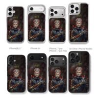 Ash 1999 cyber warrior red eye Chris Brown Phone Case Black Electroplated Silver For Iphone 11 To 17