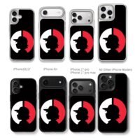 Ash Ketchum Pokeball silhouette art Chris Brown Phone Case Black Electroplated Silver For Iphone 11 To 17