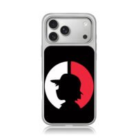 Ash Ketchum Pokeball silhouette art iPhone 17 Pro Max Electroplated Silver Case1