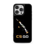 Asiimov AK47 with CSGO text iPhone 16 Pro Max Black Case