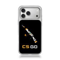 Asiimov AK47 with CSGO text iPhone 17 Pro Max Electroplated Silver Case1