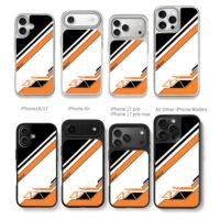 Asiimov CSGO stripe warning Chris Brown Phone Case Black Electroplated Silver For Iphone 11 To 17
