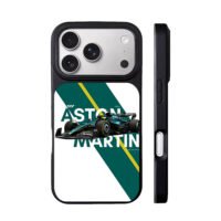 Aston Martin AMR23 F1 car iPhone 17 Pro Max Black Case