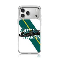 Aston Martin AMR23 F1 car iPhone 17 Pro Max Electroplated Silver Case1