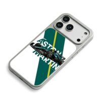 Aston Martin AMR23 F1 car iPhone 17 Pro Max Electroplated Silver Case2