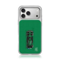 Aston Martin Aramco F1 car iPhone 17 Pro Max Electroplated Silver Case1