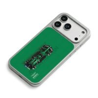 Aston Martin Aramco F1 car iPhone 17 Pro Max Electroplated Silver Case2