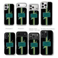 Aston Martin F1 Team stripe Chris Brown Phone Case Black Electroplated Silver For Iphone 11 To 17