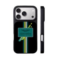 Aston Martin F1 Team stripe iPhone 17 Pro Max Black Case