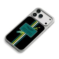 Aston Martin F1 Team stripe iPhone 17 Pro Max Electroplated Silver Case2