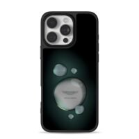 Aston Martin logo bubbles dark iPhone 16 Pro Max Black Case